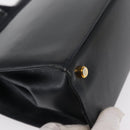 Salvatore Ferragamo Vala Hand Bag Leather 2way Navy Gold Auth 156941-14