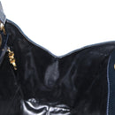 Salvatore Ferragamo Vala Hand Bag Leather 2way Navy Gold Auth 156941-19