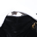 Salvatore Ferragamo Vala Hand Bag Suede 2way Black Gold Auth 156942-20