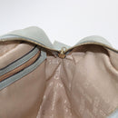 CELINE Circle Shoulder Bag Leather Gold Light green Auth 156943-18