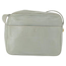 CELINE Circle Shoulder Bag Leather Gold Light green Auth 156943-3