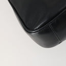 GUCCI Bamboo Hand Bag Leather 2way Black Gold 001 1638 2615 Auth 156944-10