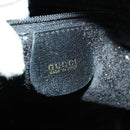 GUCCI Bamboo Hand Bag Leather 2way Black Gold 001 1638 2615 Auth 156944-20