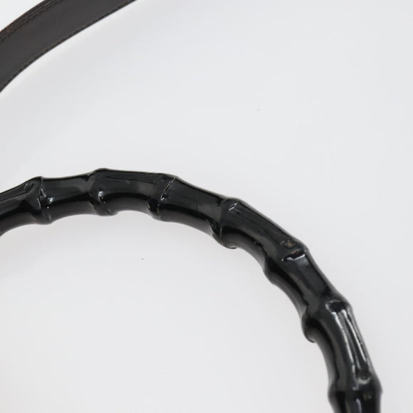 GUCCI Bamboo Hand Bag Nylon 2way Green Silver 001 1577 Auth 156945