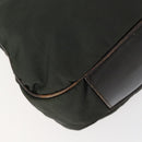 GUCCI Bamboo Hand Bag Nylon 2way Green Silver 001 1577 Auth 156945-10