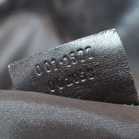 GUCCI Bamboo Hand Bag Nylon 2way Green Silver 001 1577 Auth 156945