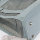 GUCCI Mesh Hand Bag Leather Light Blue 000 2058 0500 5 Auth 156946-10