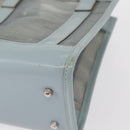 GUCCI Mesh Hand Bag Leather Light Blue 000 2058 0500 5 Auth 156946-13