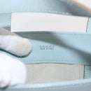 GUCCI Mesh Hand Bag Leather Light Blue 000 2058 0500 5 Auth 156946-15