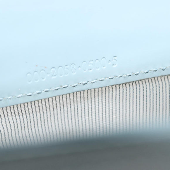 GUCCI Mesh Hand Bag Leather Light Blue 000 2058 0500 5 Auth 156946