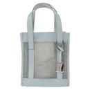 GUCCI Mesh Hand Bag Leather Light Blue 000 2058 0500 5 Auth 156946-2