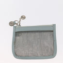 GUCCI Mesh Hand Bag Leather Light Blue 000 2058 0500 5 Auth 156946-20