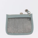 GUCCI Mesh Hand Bag Leather Light Blue 000 2058 0500 5 Auth 156946-21