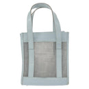 GUCCI Mesh Hand Bag Leather Light Blue 000 2058 0500 5 Auth 156946-3