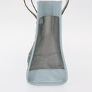 GUCCI Mesh Hand Bag Leather Light Blue 000 2058 0500 5 Auth 156946-5