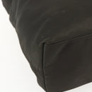 PRADA Tote Bag Nylon Khaki Silver Auth 156947-14