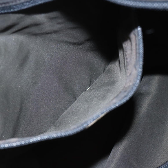 PRADA Tote Bag Nylon Khaki Silver Auth 156947