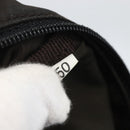 PRADA Tote Bag Nylon Khaki Silver Auth 156947-12