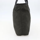 PRADA Tote Bag Nylon Khaki Silver Auth 156947-3