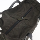 PRADA Tote Bag Nylon Khaki Silver Auth 156947-6