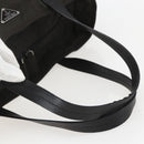 PRADA Tote Bag Nylon Khaki Silver Auth 156947-7