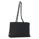 PRADA Shoulder Bag Nylon Black Silver Auth 156948-1