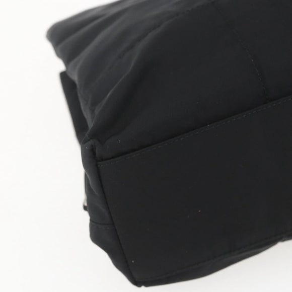 PRADA Shoulder Bag Nylon Black Silver Auth 156948