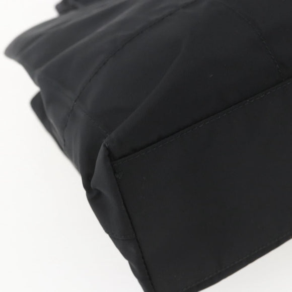 PRADA Shoulder Bag Nylon Black Silver Auth 156948