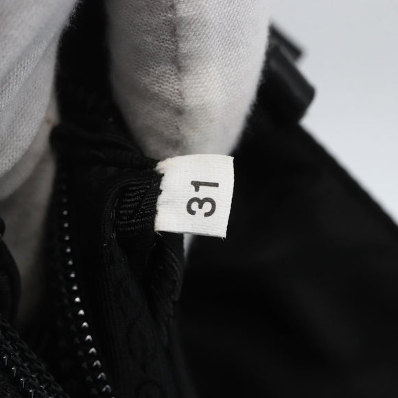 PRADA Shoulder Bag Nylon Black Silver Auth 156948