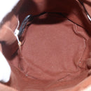 HERMES Sakso PM Hand Bag Canvas Beige Silver Auth 156963-15