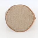 HERMES Sakso PM Hand Bag Canvas Beige Silver Auth 156963-9