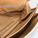 CELINE Macadam Canvas Shoulder Bag PVC Leather White Gold Auth 156965-21