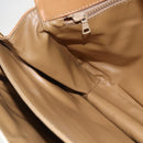 CELINE Macadam Canvas Shoulder Bag PVC Leather White Gold Auth 156965-22