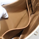 CELINE Macadam Canvas Shoulder Bag PVC Leather White Gold Auth 156965-23