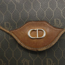 Christian Dior Honeycomb Canvas Shoulder Bag PVC Gold Khaki Auth 156966-10