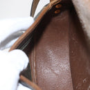 Christian Dior Honeycomb Canvas Shoulder Bag PVC Gold Khaki Auth 156966-18