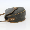 Christian Dior Honeycomb Canvas Shoulder Bag PVC Gold Khaki Auth 156966-3