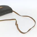 Christian Dior Honeycomb Canvas Shoulder Bag PVC Gold Khaki Auth 156966-7