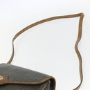 Christian Dior Honeycomb Canvas Shoulder Bag PVC Gold Khaki Auth 156966-8