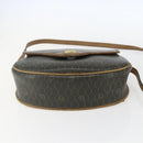 Christian Dior Honeycomb Canvas Shoulder Bag PVC Gold Khaki Auth 156966-5