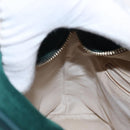 Salvatore Ferragamo Hand Bag Suede 2way Green Gold Auth 156967-20