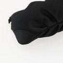 Salvatore Ferragamo Gancini Chain Shoulder Bag Satin Black Silver Auth 156969V-11