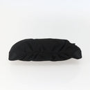 Salvatore Ferragamo Gancini Chain Shoulder Bag Satin Black Silver Auth 156969V-9