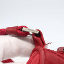 PRADA Accessory Pouch Nylon Red Silver Auth 156978-15