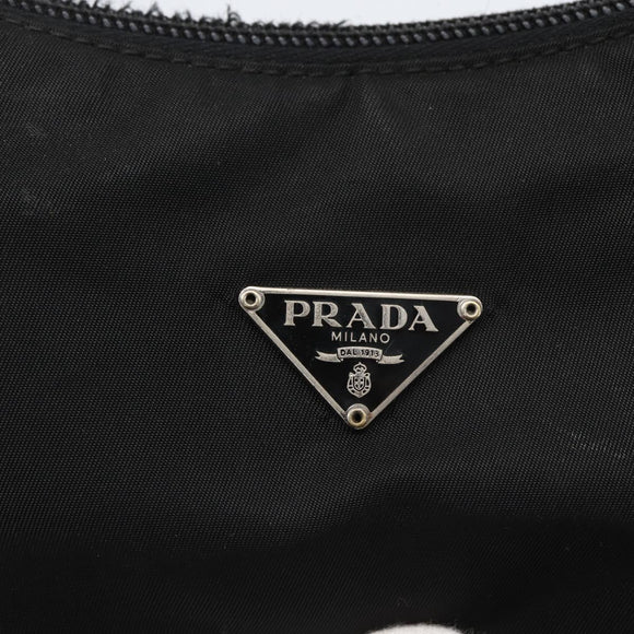 PRADA Hand Pouch Nylon Black Auth 156979