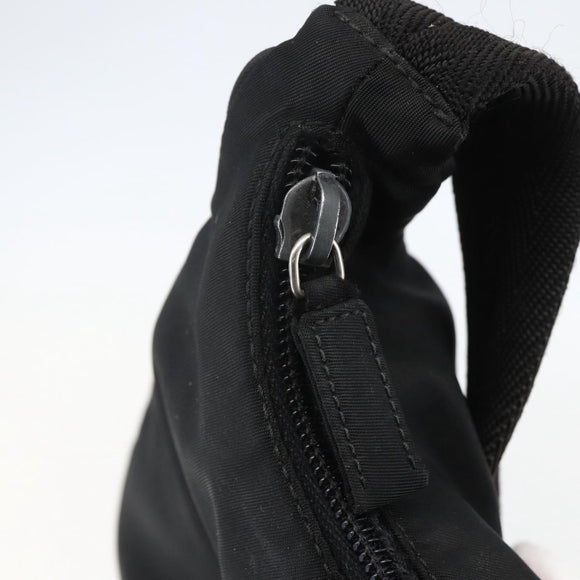 PRADA Hand Pouch Nylon Black Auth 156979