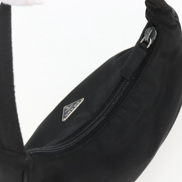 PRADA Hand Pouch Nylon Black Auth 156979