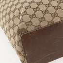 GUCCI GG Canvas Tote Bag Beige Silver 31243 Auth 156980-11
