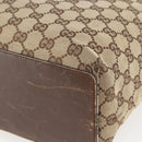 GUCCI GG Canvas Tote Bag Beige Silver 31243 Auth 156980-12