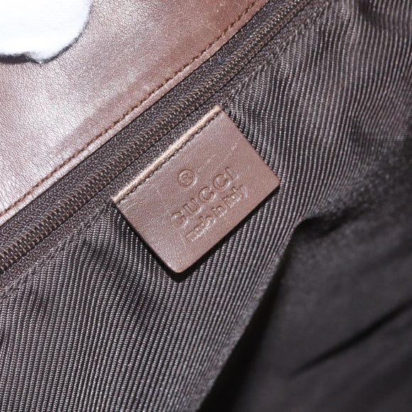 GUCCI GG Canvas Tote Bag Beige Silver 31243 Auth 156980